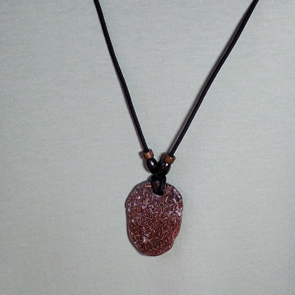 Dinosaur Bone Fossil Pendant from Jurassic Period